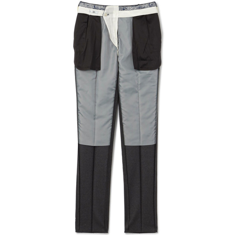 シルバーライン 【CLASSICO TAPERED】【秋冬】ウール 1タックテーパードパンツ/ダークグレー×ソリッド/ウエストムーブ/※裾上げ必要 グレー中間