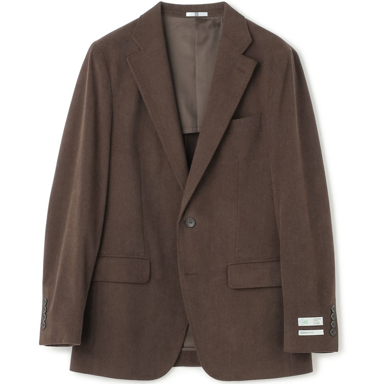 シルバーライン 【CLASSICO TAPERED】【秋冬】2釦ジャケット/ブラウン×コーデュロイ/4S SUSTAINABLE 茶濃色
