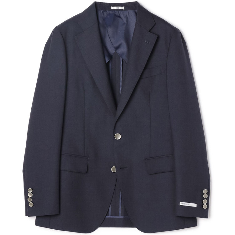 スーツセレクト 【発送在庫あり】【CLASSICO TAPERED】【年間】ウールブレンド2釦ジャケット/ネイビー×ソリッド+メタル釦 ネイビー系(紺)