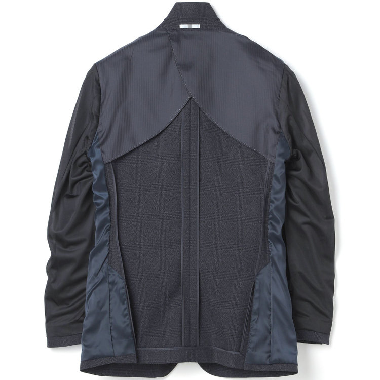 シルバーライン 【CLASSICO TAPERED】【秋冬】コーディネートパンツ付き/2釦シングルスーツ 1タック/ネイビー×グレンチェック+グレーソリッドパンツ/ウエストムーブ/4S SUSTAINABILITY&ECOLOGY FABRIC/※パンツ裾上げ済仕様 紺中間