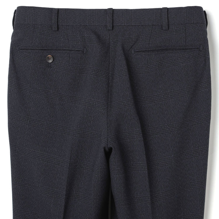 シルバーライン 【CLASSICO TAPERED】【秋冬】コーディネートパンツ付き/2釦シングルスーツ 1タック/ネイビー×グレンチェック+グレーソリッドパンツ/ウエストムーブ/4S SUSTAINABILITY&ECOLOGY FABRIC/※パンツ裾上げ済仕様 紺中間
