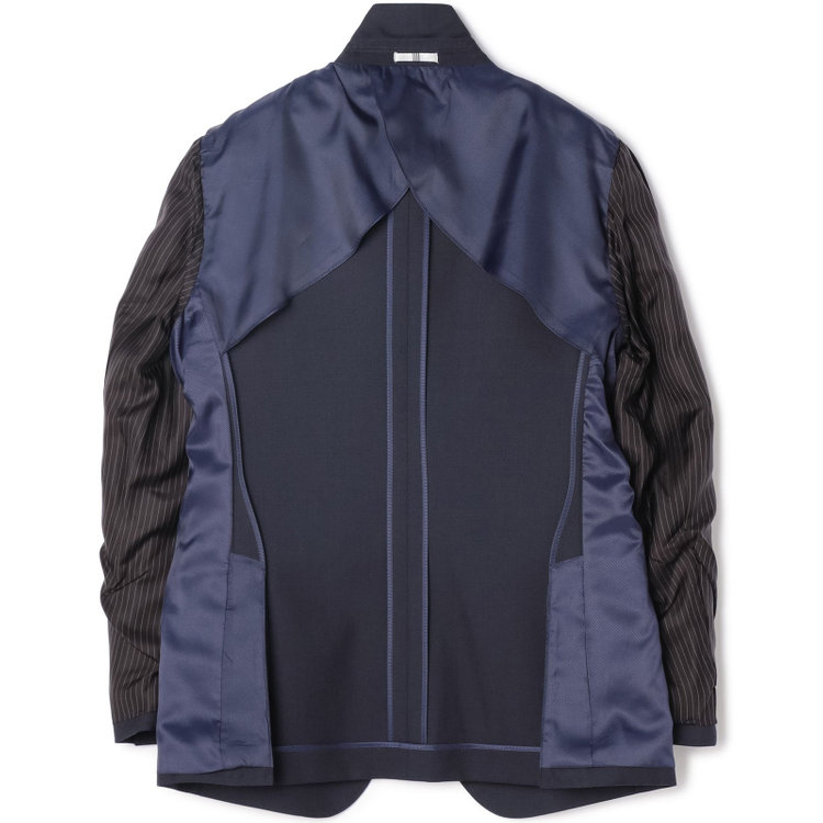 スーツセレクト 【発送在庫あり】【CLASSICO TAPERED】【年間】ウールブレンド2釦ジャケット/ネイビー×ソリッド+メタル釦 ネイビー系(紺)