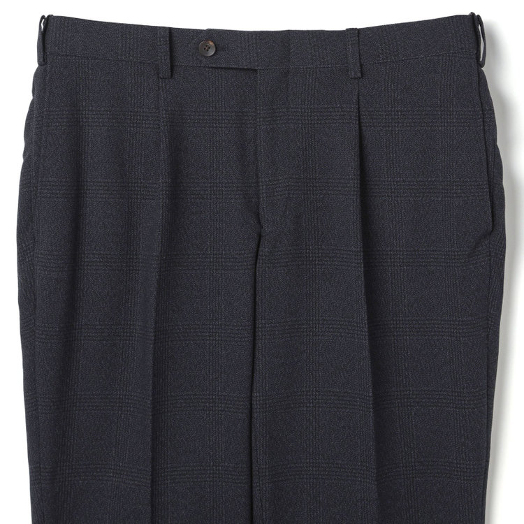 シルバーライン 【CLASSICO TAPERED】【秋冬】コーディネートパンツ付き/2釦シングルスーツ 1タック/ネイビー×グレンチェック+グレーソリッドパンツ/ウエストムーブ/4S SUSTAINABILITY&ECOLOGY FABRIC/※パンツ裾上げ済仕様 紺中間