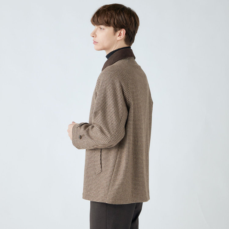 シルバーライン 【SL】ウールブレンドデュアリティショートコート/ブラウン/140S BLENDED EXTRA FINE MERINO WOOL 茶中間