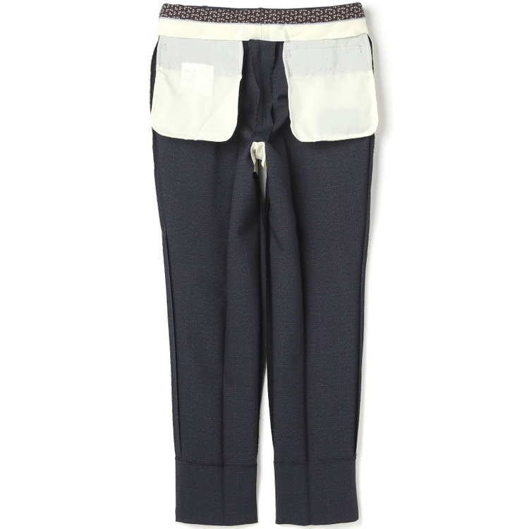 シルバーライン 【CLASSICO TAPERED】【秋冬】コーディネートパンツ付き/2釦シングルスーツ 1タック/ネイビー×グレンチェック+グレーソリッドパンツ/ウエストムーブ/4S SUSTAINABILITY&ECOLOGY FABRIC/※パンツ裾上げ済仕様 紺中間