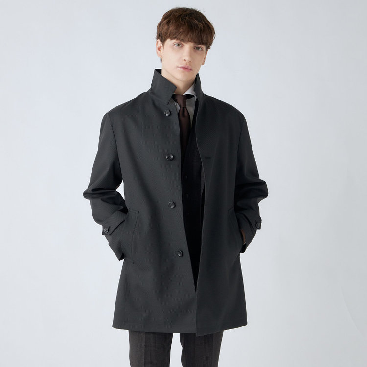 シルバーライン 【SL】レイヤードスタンドカラーコート/グレー/WATERPROOF グレー中間