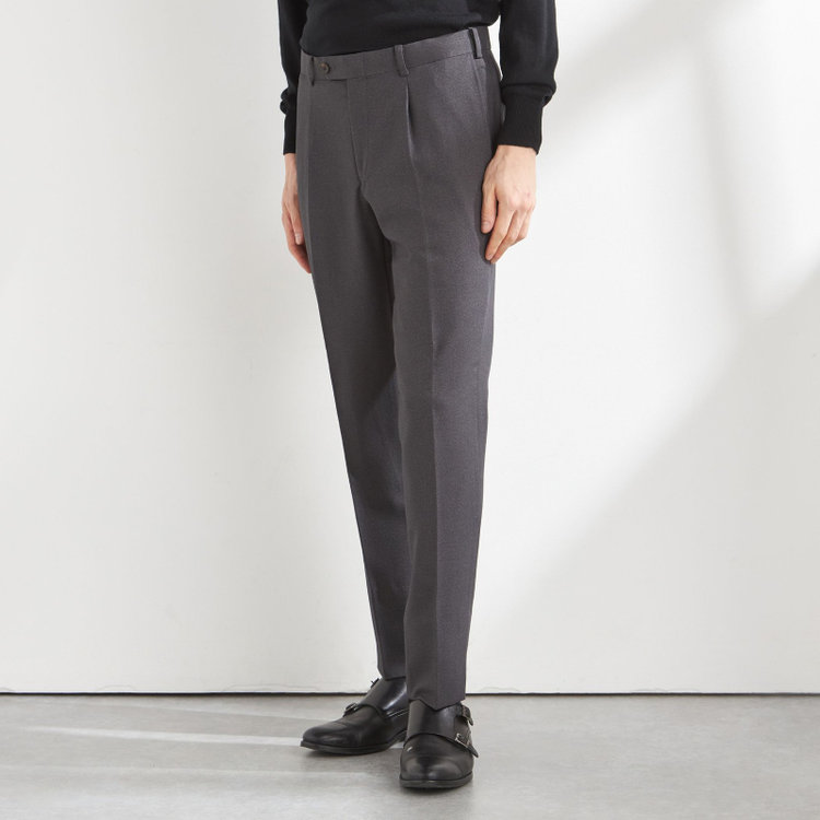 シルバーライン 【CLASSICO TAPERED】【秋冬】コーディネートパンツ付き/2釦シングルスーツ 1タック/ネイビー×グレンチェック+グレーソリッドパンツ/ウエストムーブ/4S SUSTAINABILITY&ECOLOGY FABRIC/※パンツ裾上げ済仕様 紺中間