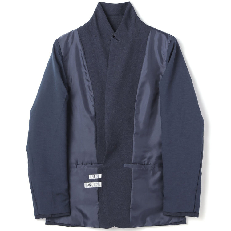 シルバーライン 【RELAX TAPERED 2】【春夏】 1釦パンツスーツ/ネイビー×シアサッカー/ウォッシャブル/※パンツ裾上げ済仕様 紺中間