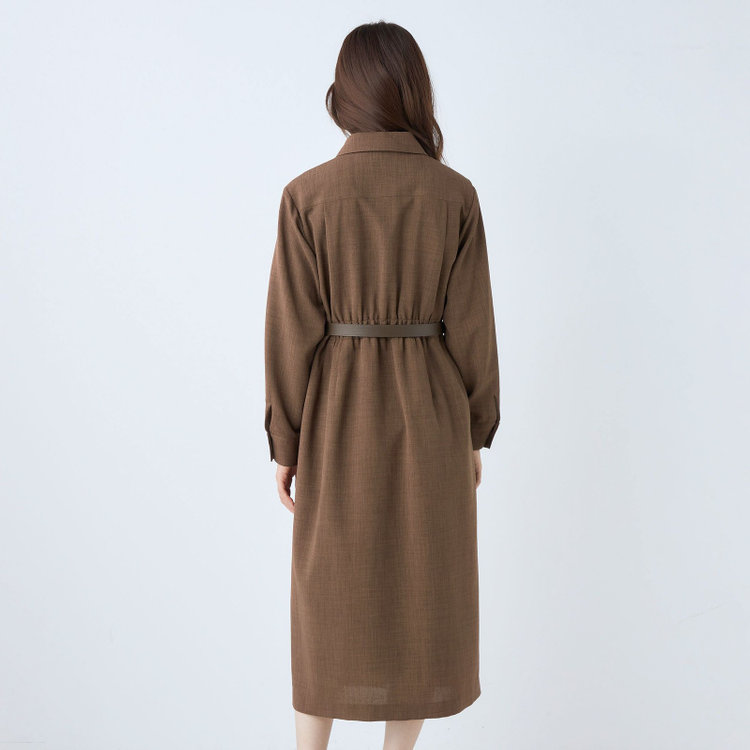 シルバーライン 【SL】2WAYワンピース/ブラウン/ベルト付き 茶中間