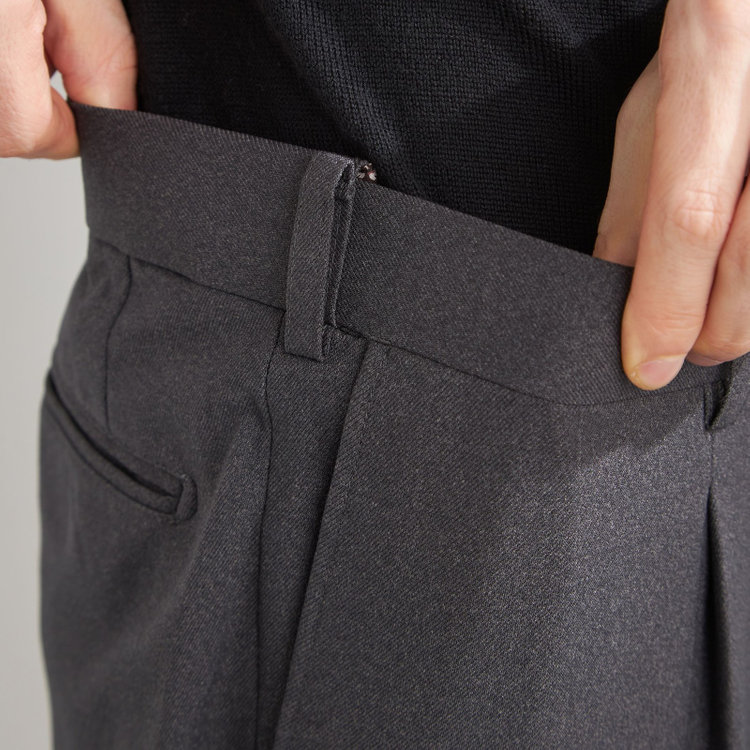 シルバーライン 【CLASSICO TAPERED】【秋冬】コーディネートパンツ付き/2釦シングルスーツ 1タック/ネイビー×グレンチェック+グレーソリッドパンツ/ウエストムーブ/4S SUSTAINABILITY&ECOLOGY FABRIC/※パンツ裾上げ済仕様 紺中間
