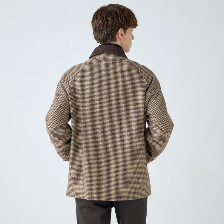 シルバーライン 【SL】ウールブレンドデュアリティショートコート/ブラウン/140S BLENDED EXTRA FINE MERINO WOOL 茶中間