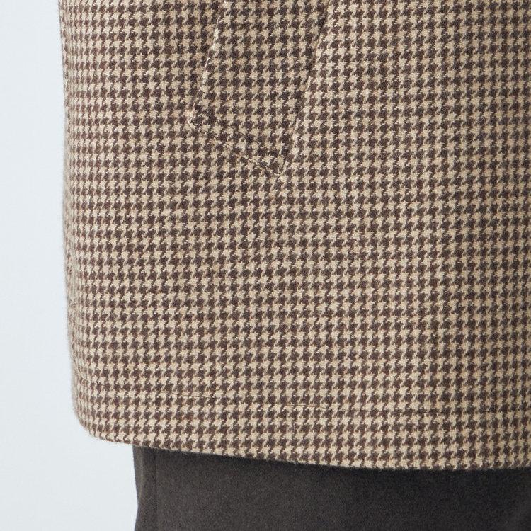 シルバーライン 【SL】ウールブレンドデュアリティショートコート/ブラウン/140S BLENDED EXTRA FINE MERINO WOOL 茶中間