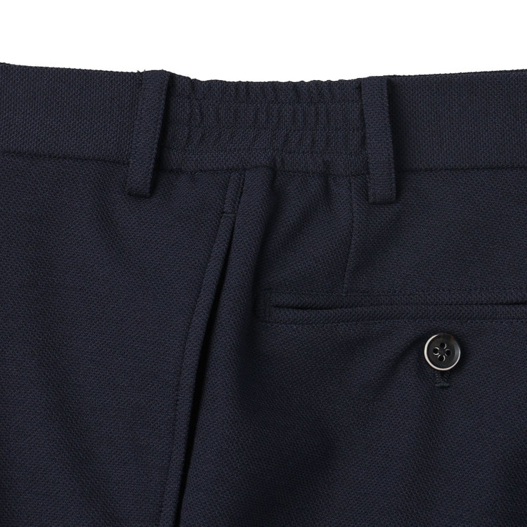 シルバーライン 【CLASSICO TAPERED】【春夏】1タックテーパードパンツ/ネイビー/ウエストシャーリング/RIRANCHA/裾上げ済仕様 紺中間