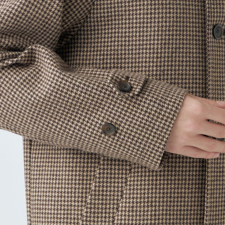 シルバーライン 【SL】ウールブレンドデュアリティショートコート/ブラウン/140S BLENDED EXTRA FINE MERINO WOOL 茶中間