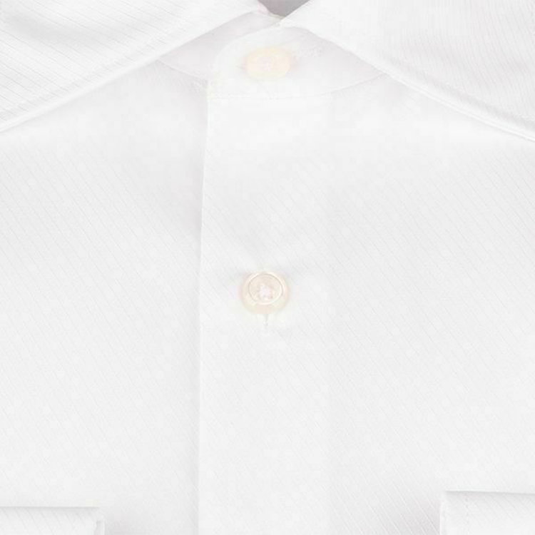 ブラックライン 【発送在庫あり】【BLACK LINE】【形態安定】ワイドカラードレスワイシャツ/ホワイト×ドビーツイル 白