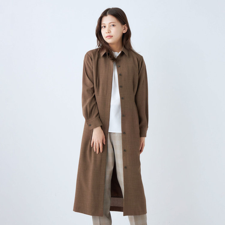 シルバーライン 【SL】2WAYワンピース/ブラウン/ベルト付き 茶中間