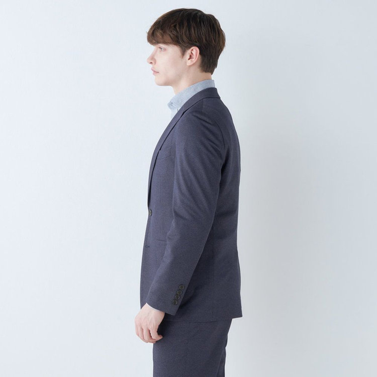 シルバーライン 【CLASSICO TAPERED】【春夏】2釦シングルジャケット/ネイビー/パッチポケット/4S SUSTAINABILITY&ECOLOGY FABRIC 紺濃色
