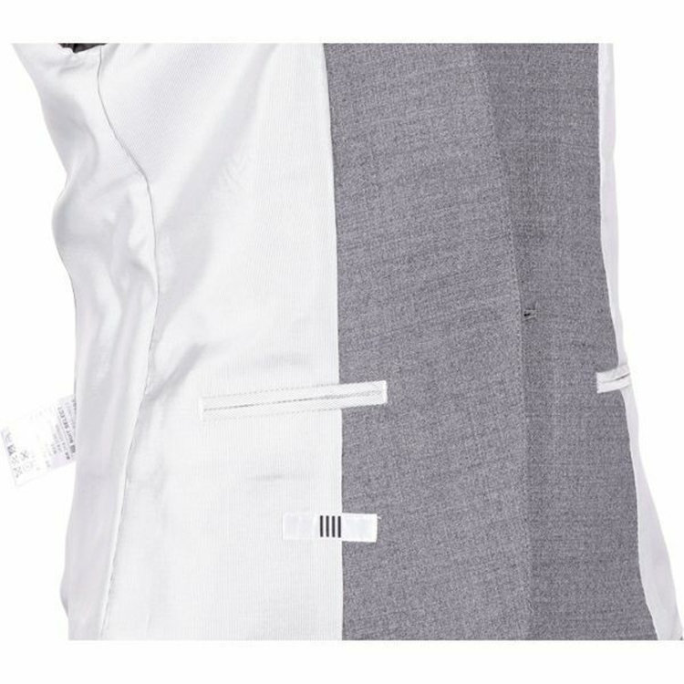 ブラックライン 【WEB限定/OUTLET】【発送在庫あり】【SL】【秋冬】ウールブレンドセットアップ1釦ジャケット/グレー×ブッチャー グレー系(灰)