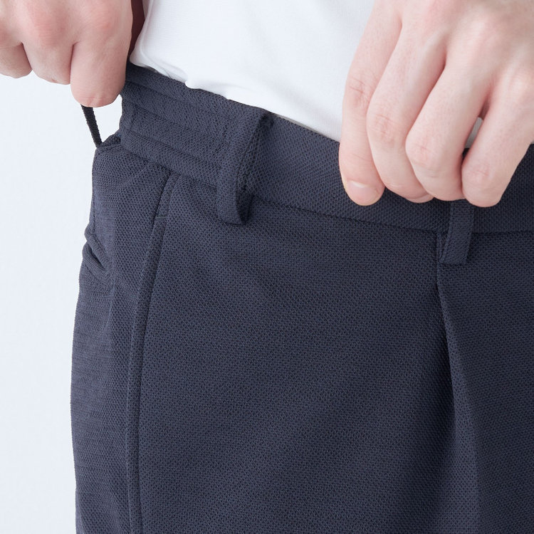 シルバーライン 【CLASSICO TAPERED】【春夏】1タックテーパードパンツ/ネイビー/ウエストシャーリング/RIRANCHA/裾上げ済仕様 紺中間