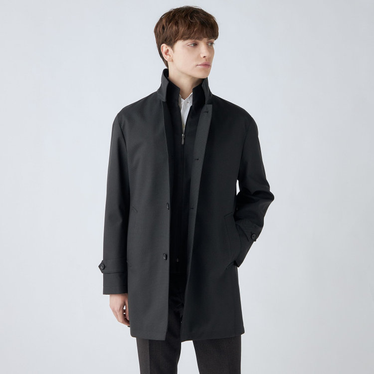 シルバーライン 【SL】レイヤードスタンドカラーコート/グレー/WATERPROOF グレー中間