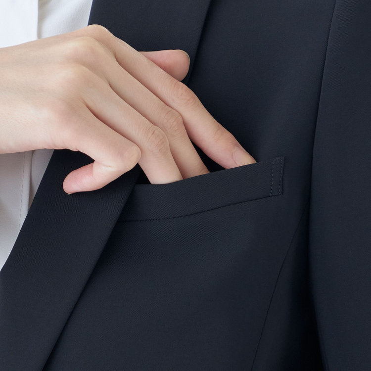 シルバーライン 【SL】【年間】1釦ジャケット/ネイビー/ウォッシャブル 紺中間