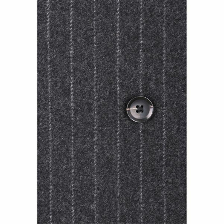 スーツセレクト 【WEB限定/OUTLET】【SKINNY】ウールブレンド チェスターコート/グレー×ホワイトストライプ/バイウォーム/BISHU JAPAN FABRIC グレー系(灰)