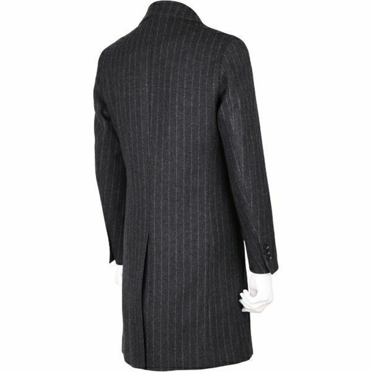 スーツセレクト 【WEB限定/OUTLET】【SKINNY】ウールブレンド チェスターコート/グレー×ホワイトストライプ/バイウォーム/BISHU JAPAN FABRIC グレー系(灰)