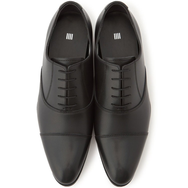 シルバーライン ストレートチップ ドレスシューズ/ブラック/革 (LWG)/セメント製法 黒