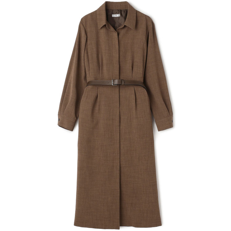 シルバーライン 【SL】2WAYワンピース/ブラウン/ベルト付き 茶中間