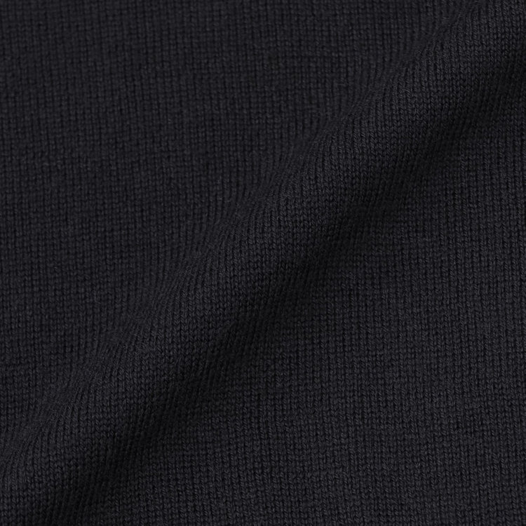 スーツセレクト 【発送在庫あり】【RBC】【秋冬】ウール100%モックネックニットセーター/ブラック/ZEGNA BARUFFA/マシンウォッシャブル 黒