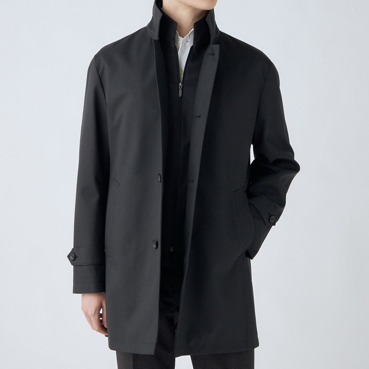 シルバーライン 【SL】レイヤードスタンドカラーコート/グレー/WATERPROOF グレー中間