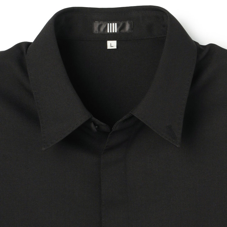 ブラックライン 「TailoredCasual」【春夏】ハーフスリーブシャツ/ブラック 黒