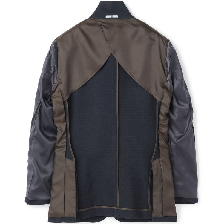 シルバーライン 【CLASSICO TAPERED】【秋冬】2釦シングルスーツ 1タック/ネイビー×ドビー/ウエストムーブ/4S SUSTAINABILITY&ECOLOGY FABRIC/※パンツ裾上げ済仕様 紺濃色