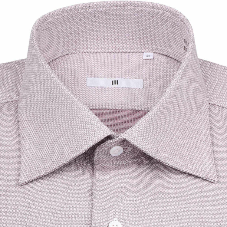ブラックライン 【WEB限定/OUTLET】【SL】【形態安定】ワイドカラードレスワイシャツ/ブラウン×ドビー ブラウン系(茶)