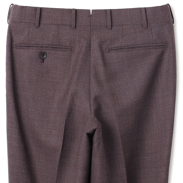 シルバーライン 【CLASSICO TAPERED】【春夏】3釦段返りシングルスーツ 2タック/ダークブラウン/パッチポケット/ウエストムーブ仕様/MARZOTTO/※パンツ裾直し必要 茶中間