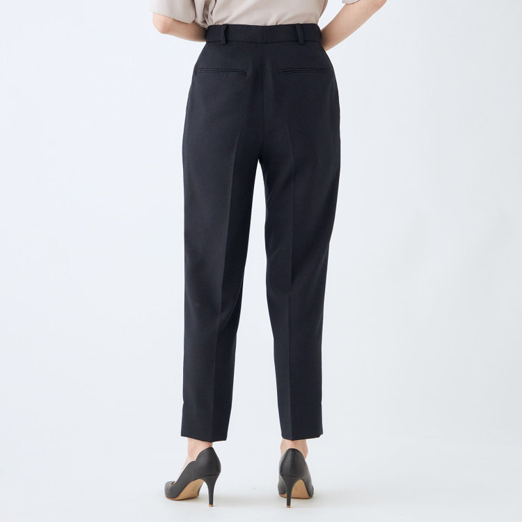 シルバーライン 【SL】テーパードパンツ/ネイビー/ウエストムーブメント/ウォッシャブル/※パンツ裾上げ済仕様 紺中間