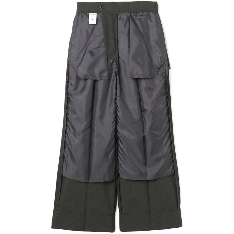 シルバーライン 【RELAX WIDE】【秋冬】 1釦シングルジャケットワイドパンツスーツ/グレー/4S SUSTAINABILITY&ECOLOGY FABRIC/※パンツ裾上げ済仕様 グレー中間