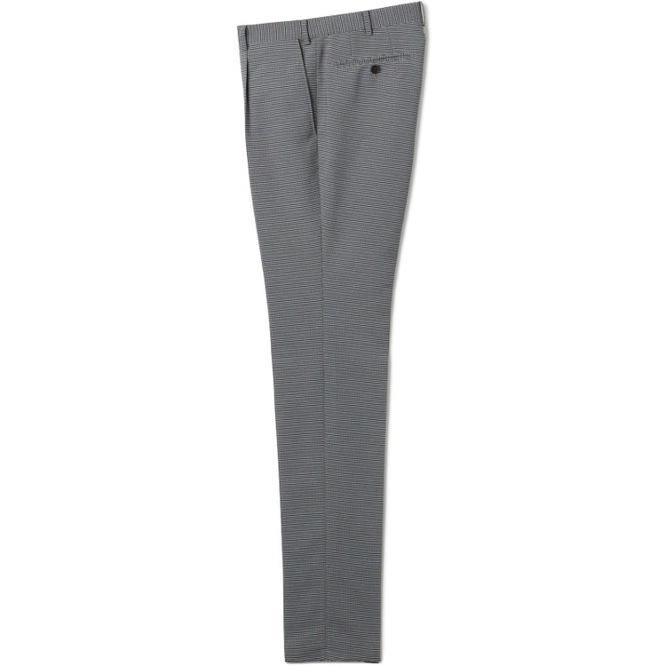 シルバーライン 【5DAYS CLOSET】【RBC】【春夏】ポリエステル1タックテーパードパンツ/グレー×チェック/ウエストムーブ仕様/4S SUSTAINABILITY&ECOLOGY FABRIC/※裾上げ必要 紺中間
