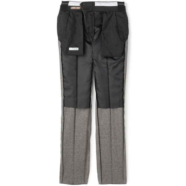 シルバーライン 【5DAYS CLOSET】【RBC】【秋冬】1タックテーパードパンツ/グレー×チェック/ウエストムーブ/※裾上げ必要 グレー中間