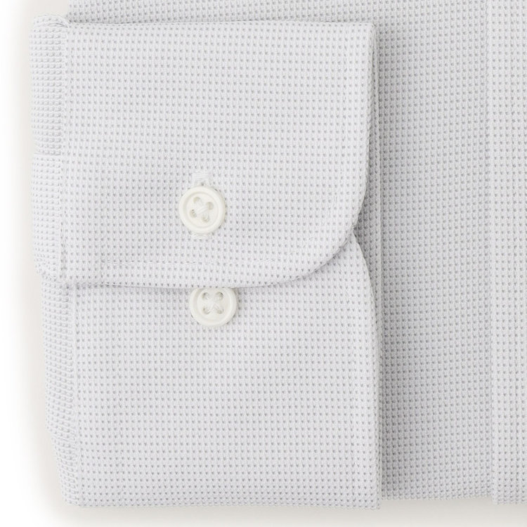 ブラックライン 【発送在庫あり】【BL】【スーパーノンアイロン】ボタンダウンドレスワイシャツ/グレー×ドビー/SUPER NON IRON 4S SUSTAINABLE/Oil guard グレー淡色