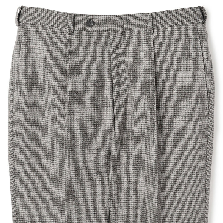 シルバーライン 【5DAYS CLOSET】【RBC】【秋冬】1タックテーパードパンツ/グレー×チェック/ウエストムーブ/※裾上げ必要 グレー中間