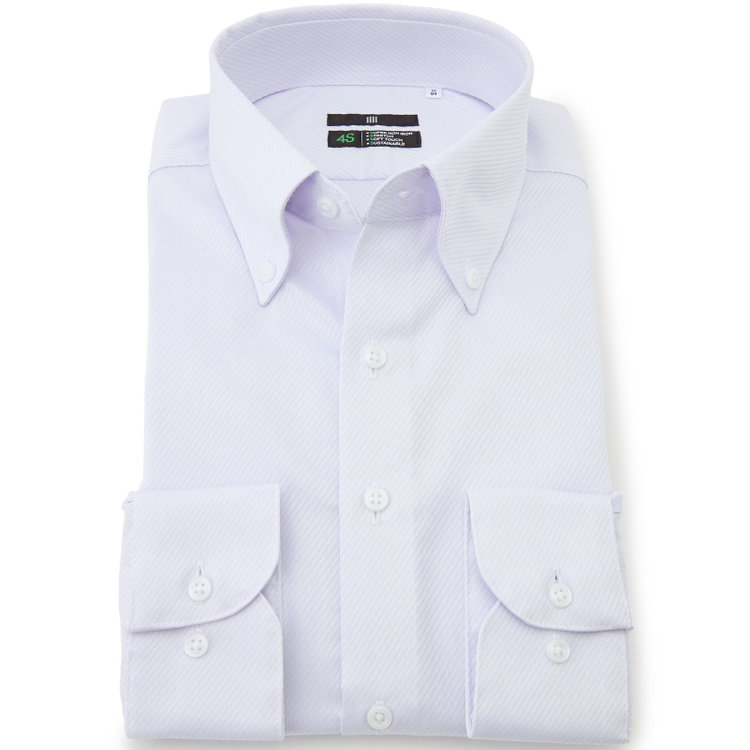 スーツセレクト 【発送在庫あり】【BLACK LINE】ボタンダウンワイシャツ/ラベンダー×ドビーツイル/「4S COTTON」スーパーノンアイロン・ストレッチ その他