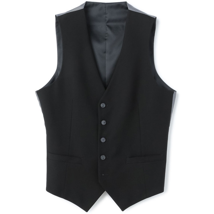 ブラックライン 【BL】【年間】リバーシブルジレ(ベスト)/ブラック×ソリッド＆グレー×ソリッド 黒