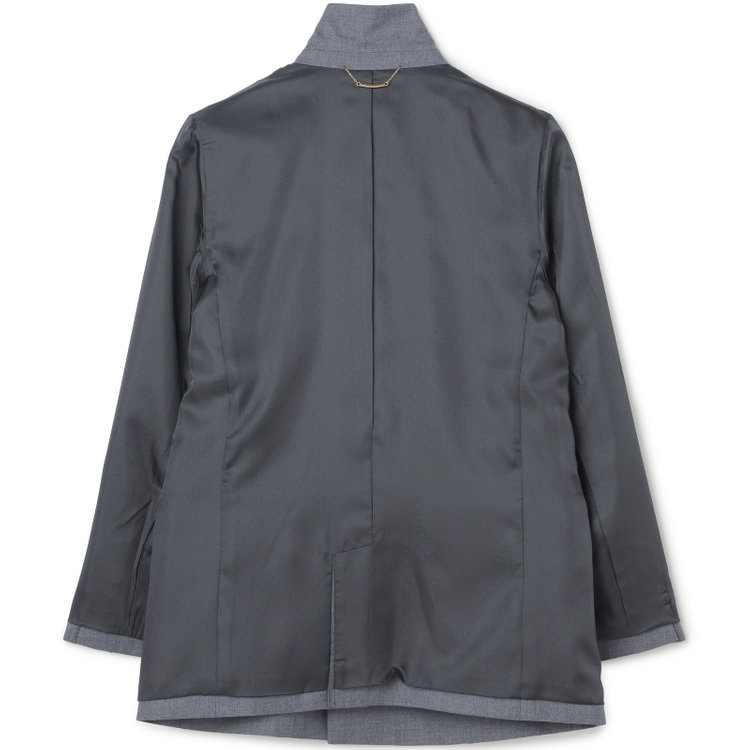 シルバーライン 【SILVER LINE】【秋冬】6釦2掛けダブルリミテッドブレザー/SUPER100'S/ライトグレー×メタル釦 グレー中間