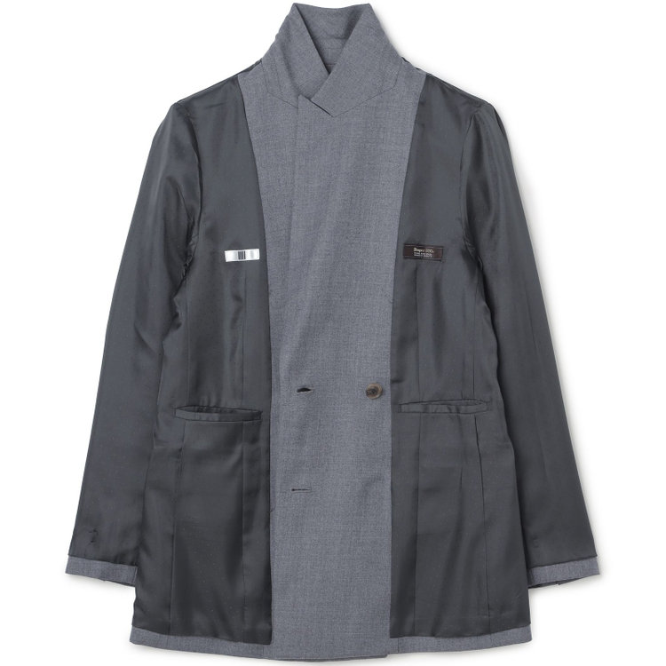 シルバーライン 【SILVER LINE】【秋冬】6釦2掛けダブルリミテッドブレザー/SUPER100'S/ライトグレー×メタル釦 グレー中間