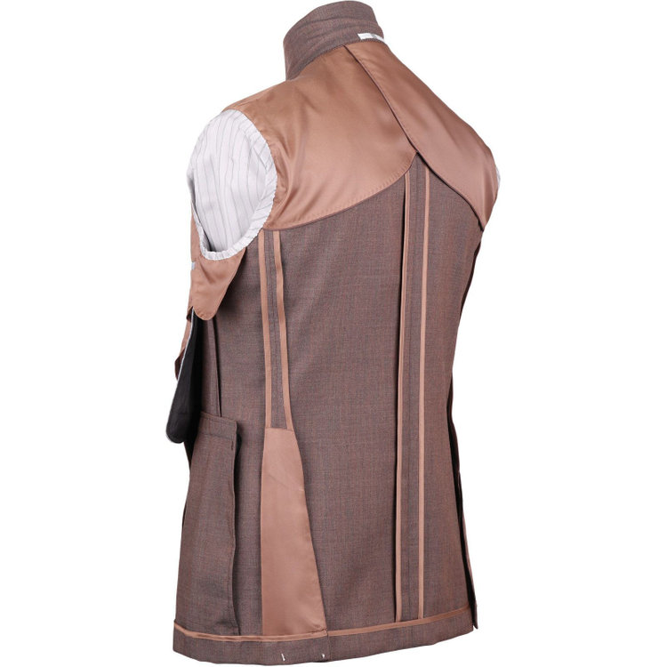 スーツセレクト 【発送在庫あり】【CLASSICO TAPERED】【春夏】3釦段返りシングルスーツ 2タック/ブラウン/MARZOTTO ブラウン系(茶)