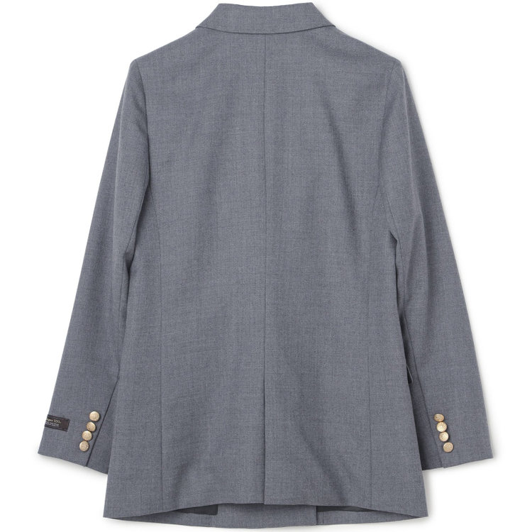 シルバーライン 【SILVER LINE】【秋冬】6釦2掛けダブルリミテッドブレザー/SUPER100'S/ライトグレー×メタル釦 グレー中間