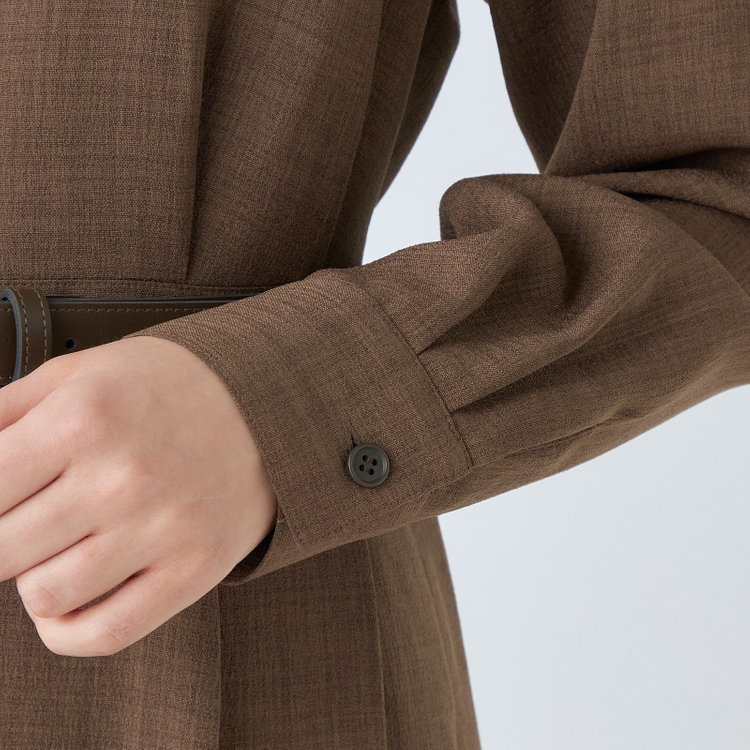 シルバーライン 【SL】2WAYワンピース/ブラウン/ベルト付き 茶中間