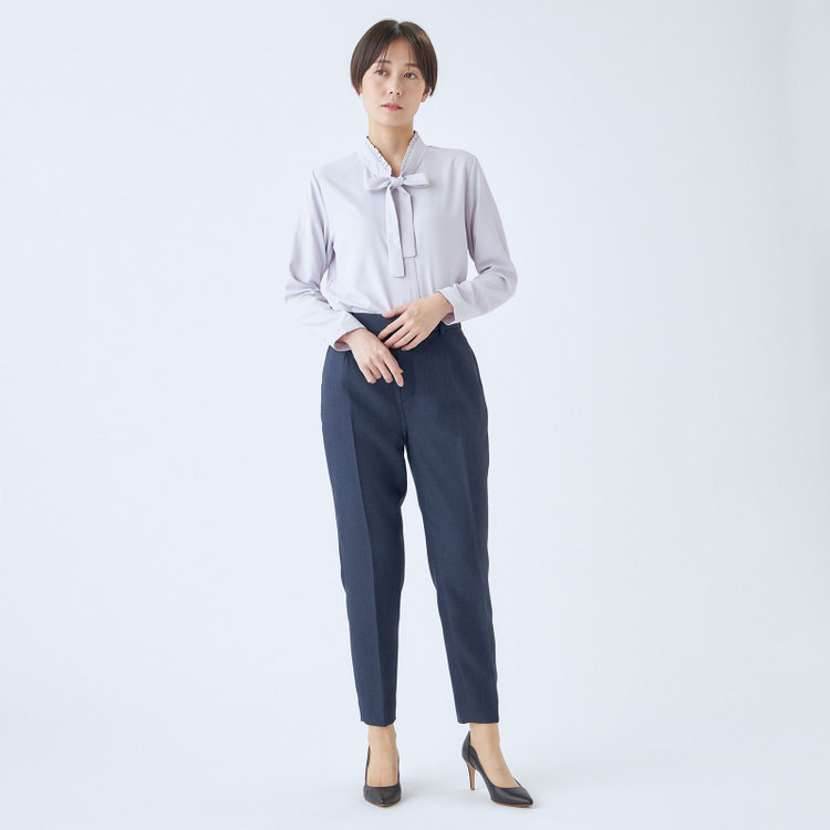 シルバーライン 【SL/長袖】ロングタイプルオーバーブラウス/アイスグレー/2WAYストレッチ/UV加工/ウォッシャブル グレー中間