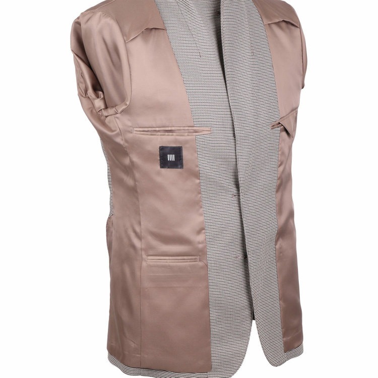 スーツセレクト 【発送在庫あり】【RBC】【春夏】3釦段返りジャケット/ベージュ×チェック/パッチポケット ブラウン系(茶)